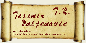 Tešimir Maljenović vizit kartica